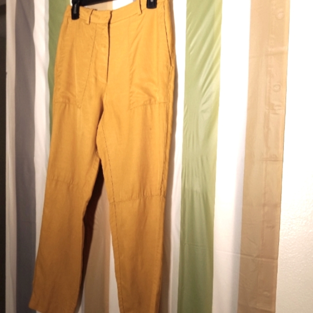ZARA Women's Trousers size XS in Yellow with side pockets. - Picture 2 of 8
